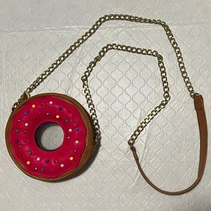 Betsy Johnson Pink Donut Crossbody Bag